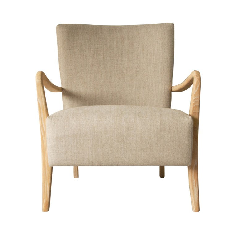 Product photograph of Gallery Interiors Chedworth Occasional Chair In Natural from Olivia's