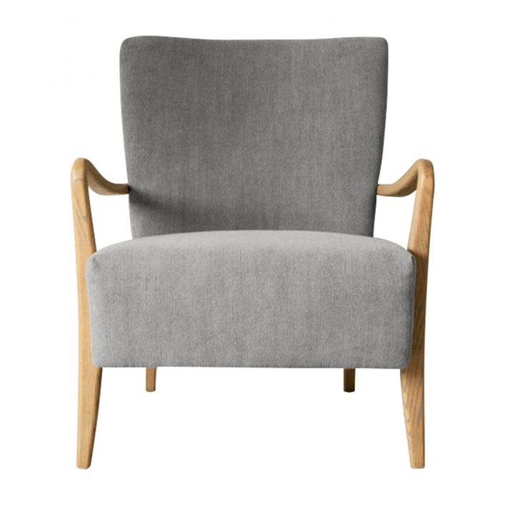 Product photograph of Gallery Interiors Chedworth Occasional Chair In Charcoal from Olivia's
