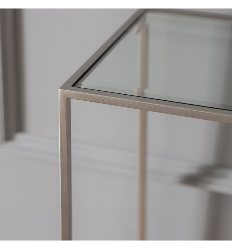 Product photograph of Gallery Interiors Rothbury Console Table Silver from Olivia's.