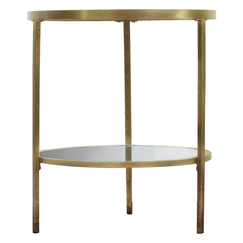 Product photograph of Gallery Interiors Hudson Side Table In Champagne from Olivia's
