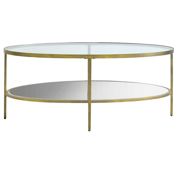 Product photograph of Gallery Interiors Hudson Coffee Table In Champagne from Olivia's.