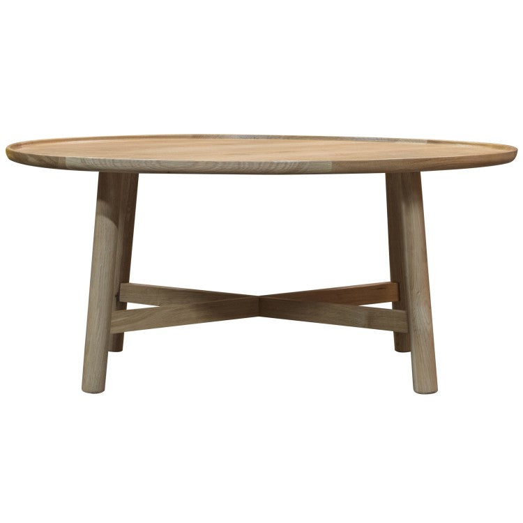 Product photograph of Gallery Interiors Kingham Round Coffee Table Brown Round from Olivia's