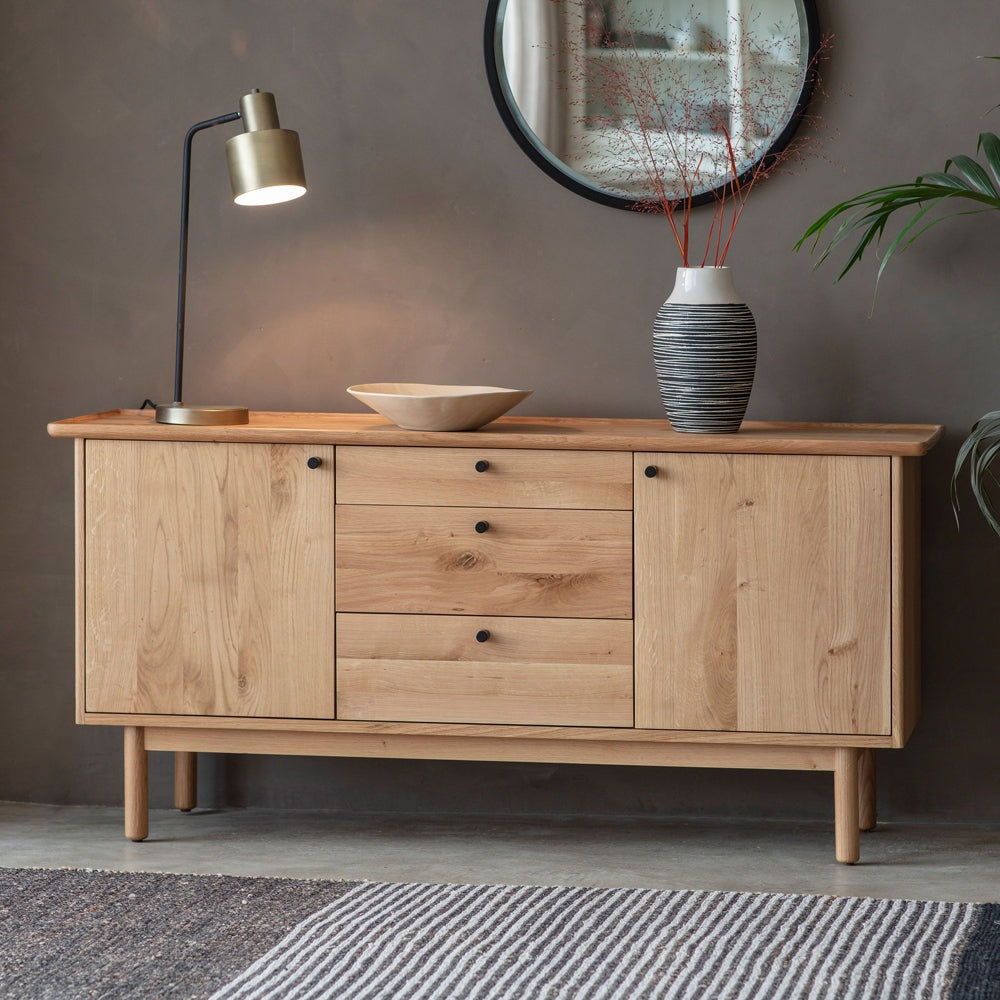 Product photograph of Gallery Interiors Kingham 2 Door 3 Drawer Sideboard from Olivia's