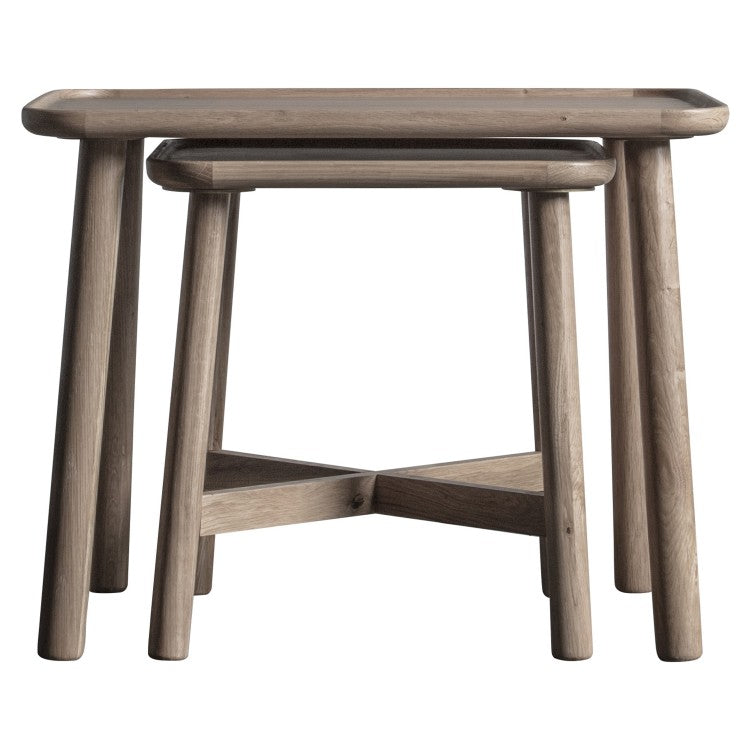 Product photograph of Gallery Interiors Kingham Nest Of Tables Grey from Olivia's.
