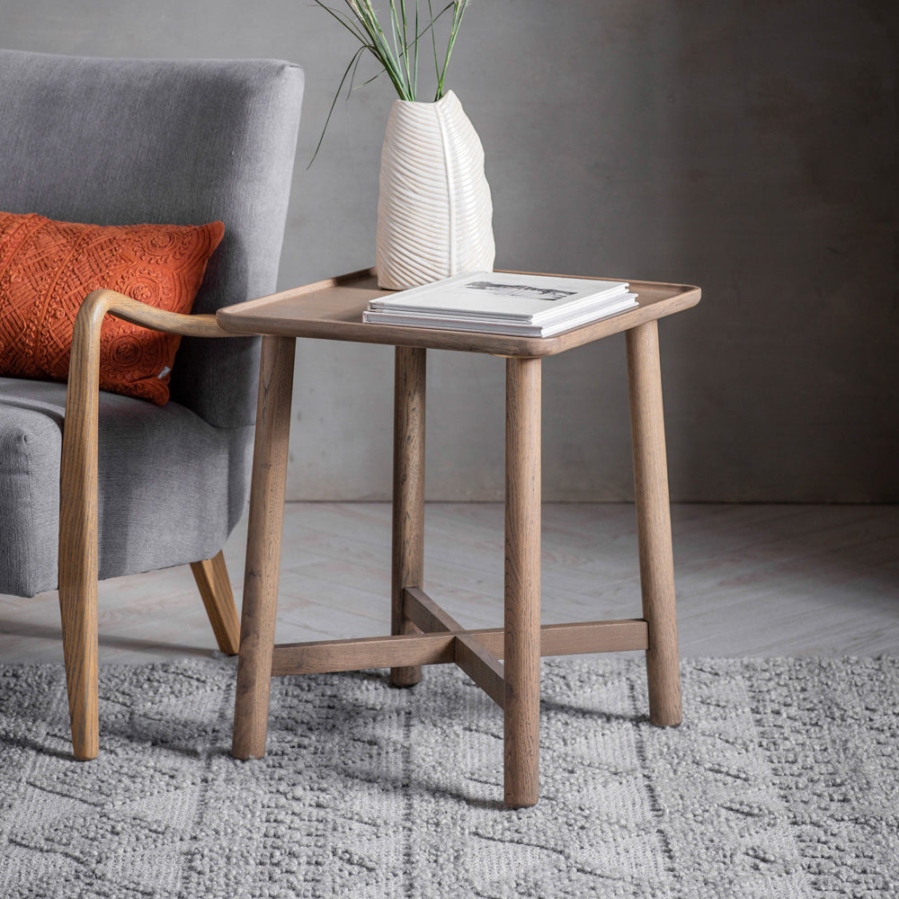 Product photograph of Gallery Interiors Kingham Side Table In Grey from Olivia's.