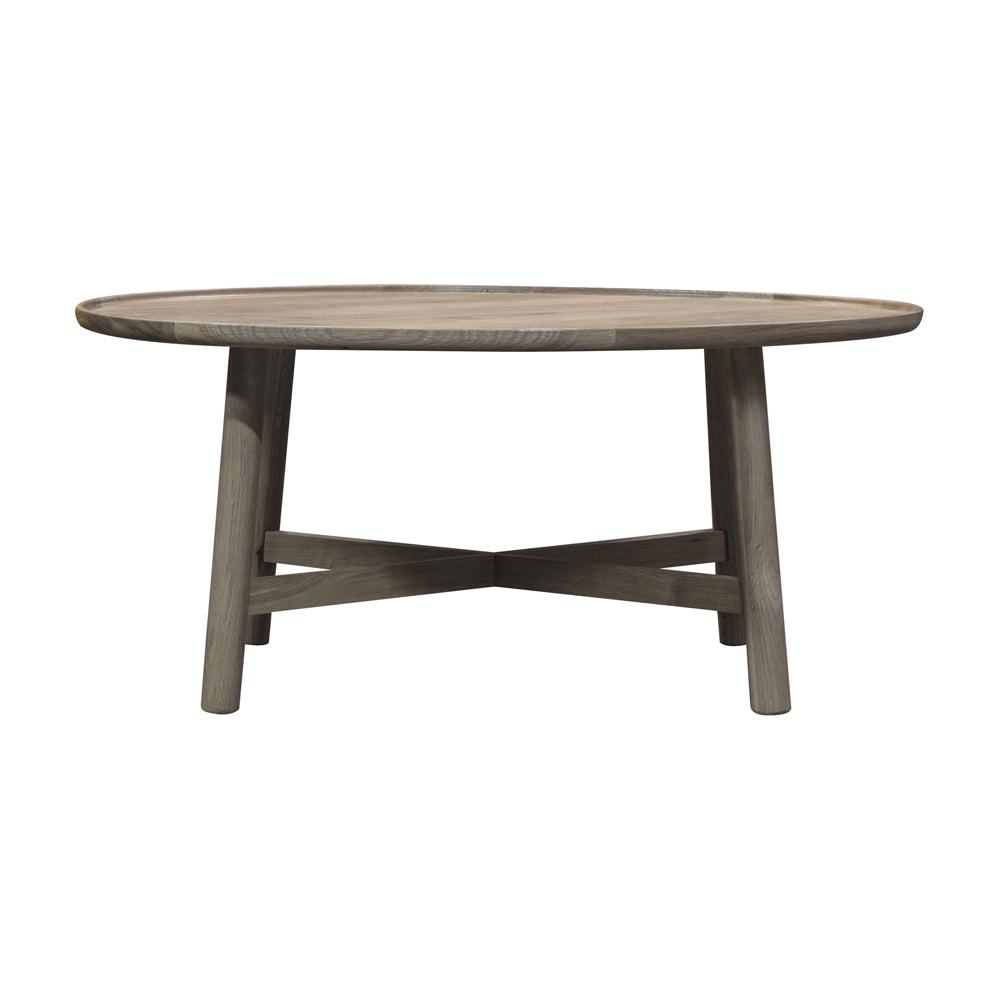 Gallery Interiors Kingham Round Coffee Table In Grey