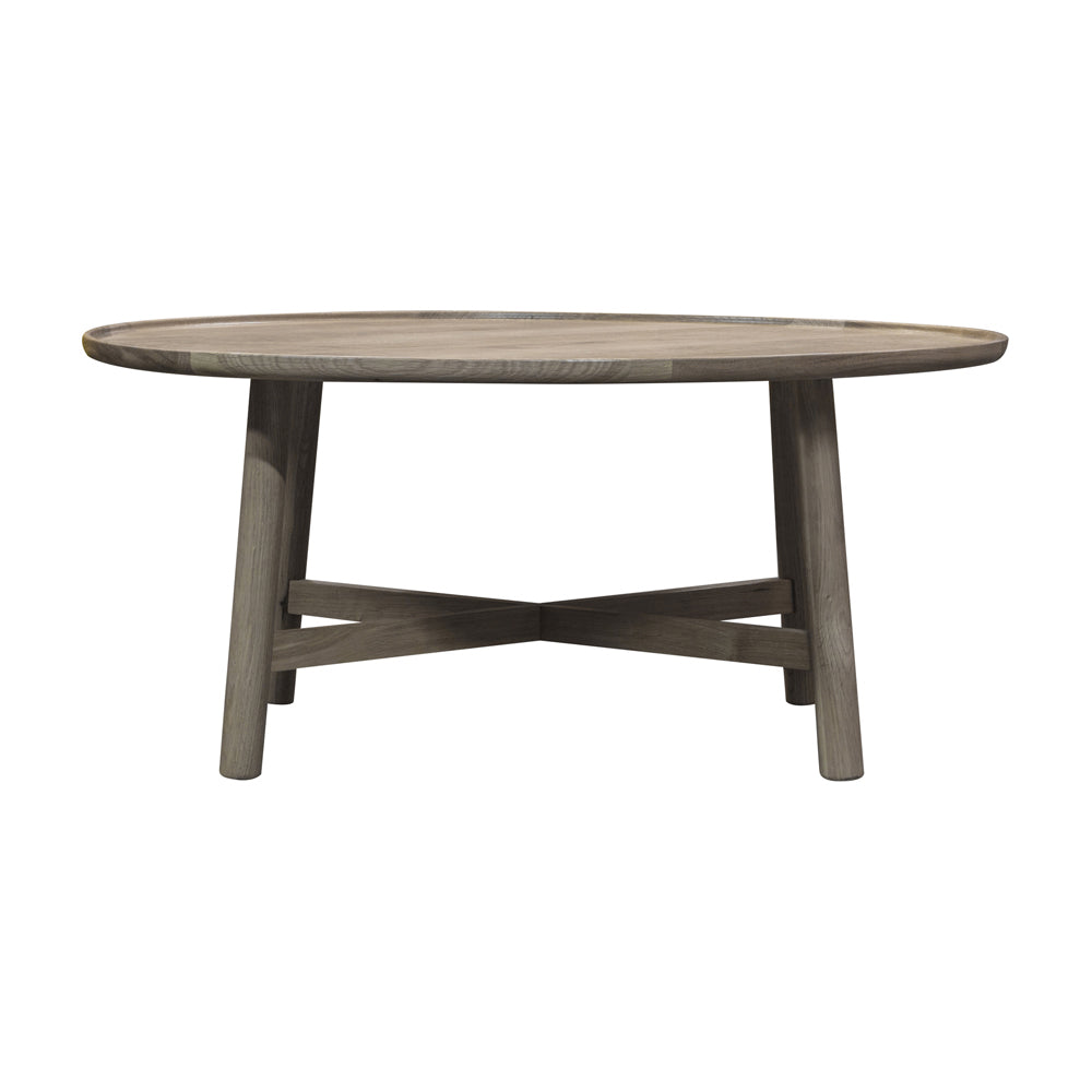 Product photograph of Gallery Interiors Kingham Round Coffee Table In Grey from Olivia's