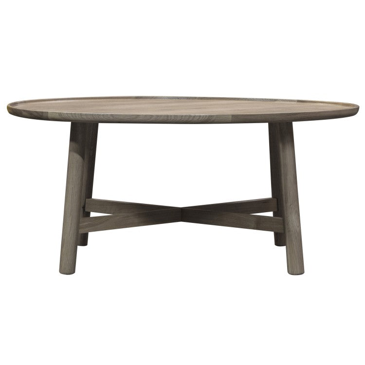 Product photograph of Gallery Interiors Kingham Round Coffee Table Brown Round from Olivia's.