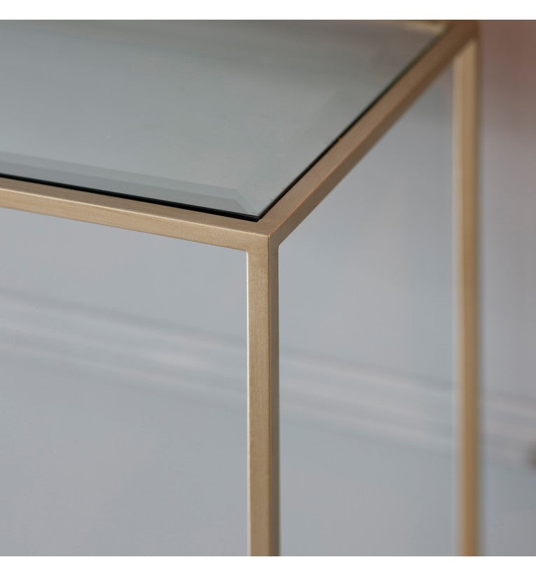 Product photograph of Gallery Interiors Rothbury Console Table Champagne from Olivia's.