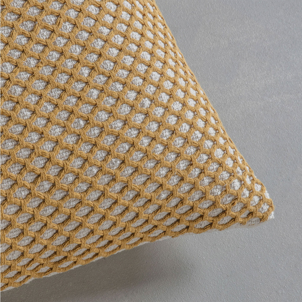 Product photograph of Gallery Interiors Bolivia Cushion In Ochre from Olivia's.