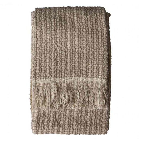 Gallery Direct Tonal Woven Throw In Natural