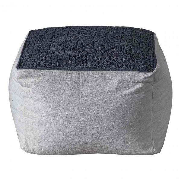 Gallery Direct Franco Pouffe In Charcoal