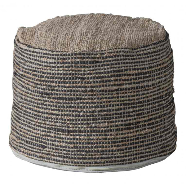 Product photograph of Gallery Interiors Castro Round Jute Pouffe from Olivia's