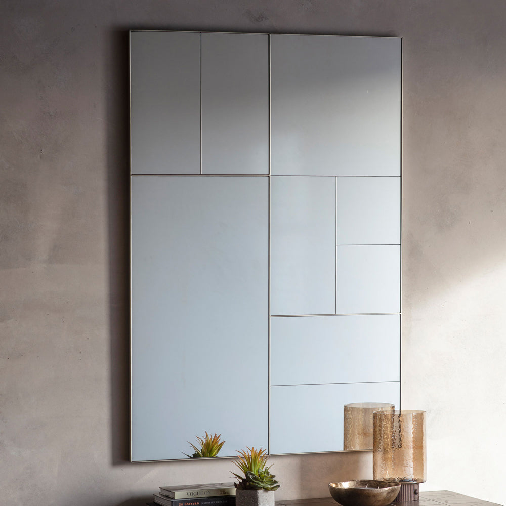 Product photograph of Gallery Interiors Broadheath Mirror Silver from Olivia's.