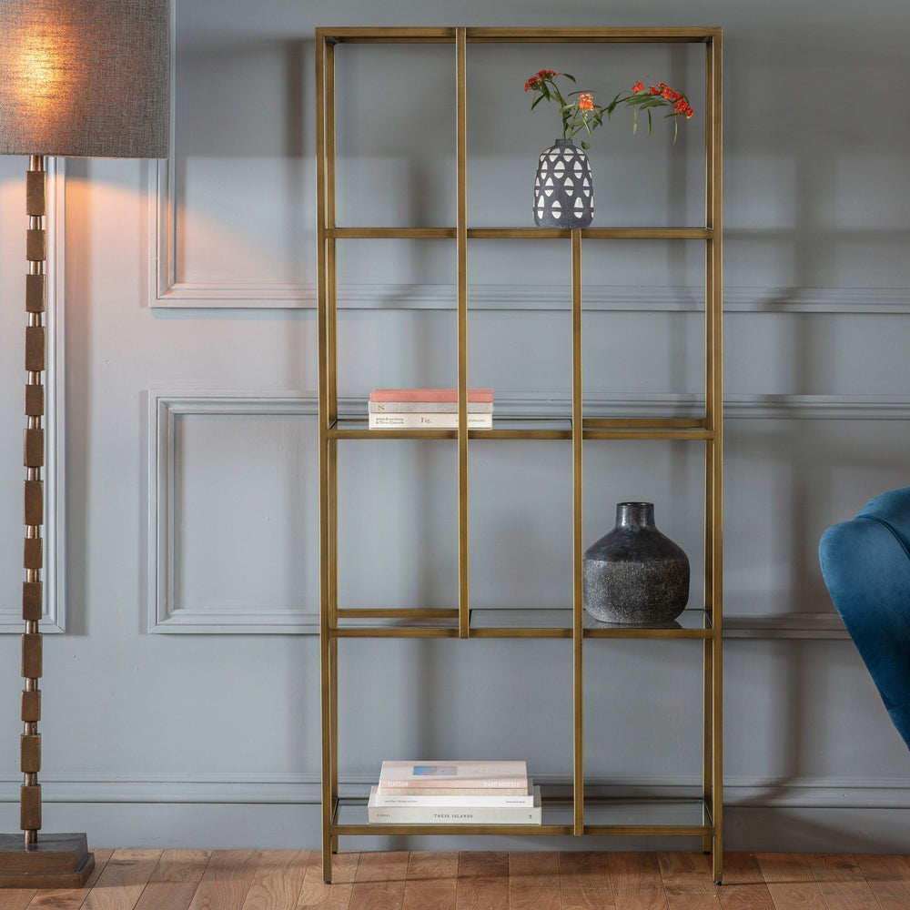 Product photograph of Gallery Interiors Rothbury Display Unit Silver from Olivia's.