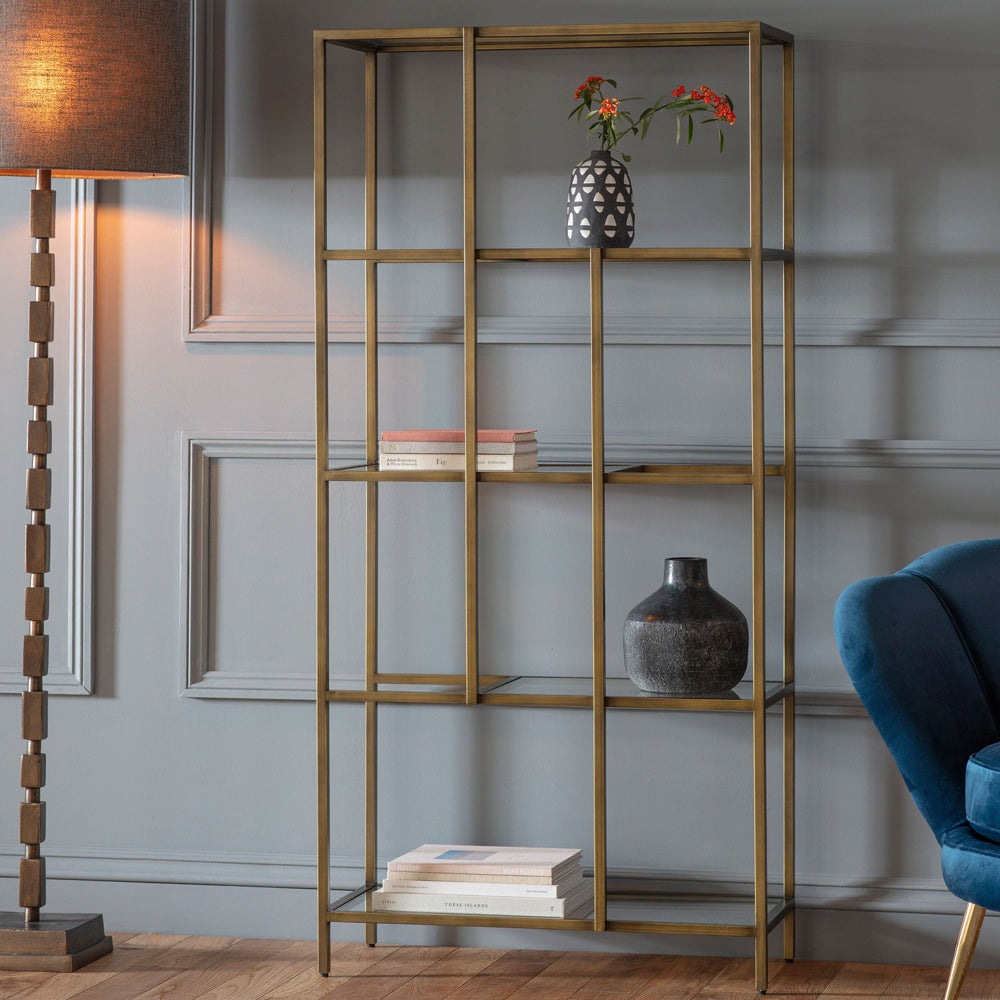 Product photograph of Gallery Interiors Rothbury Display Unit Bronze from Olivia's.