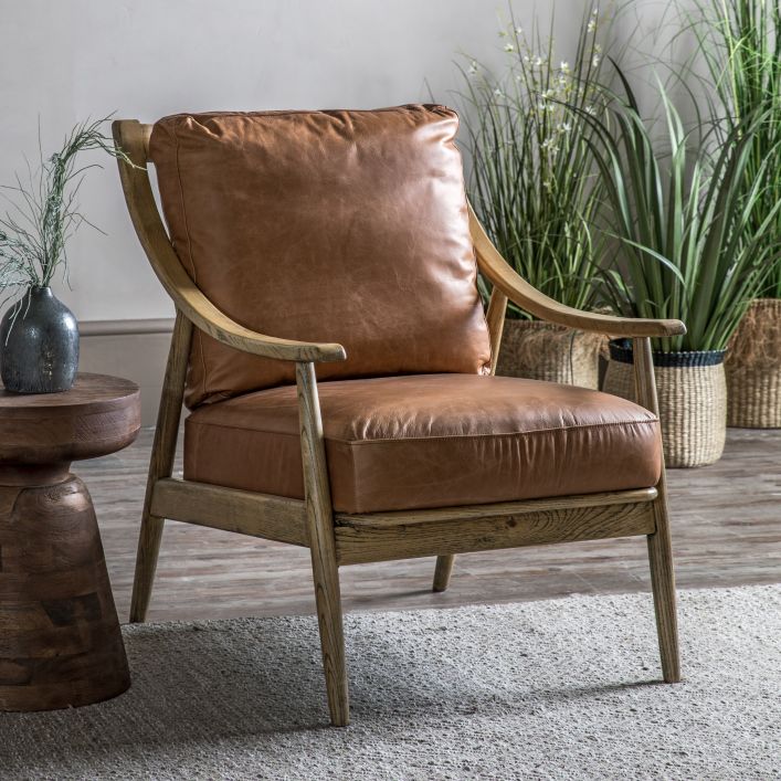 Product photograph of Gallery Interiors Reliant Occasional Chair Brown from Olivia's.