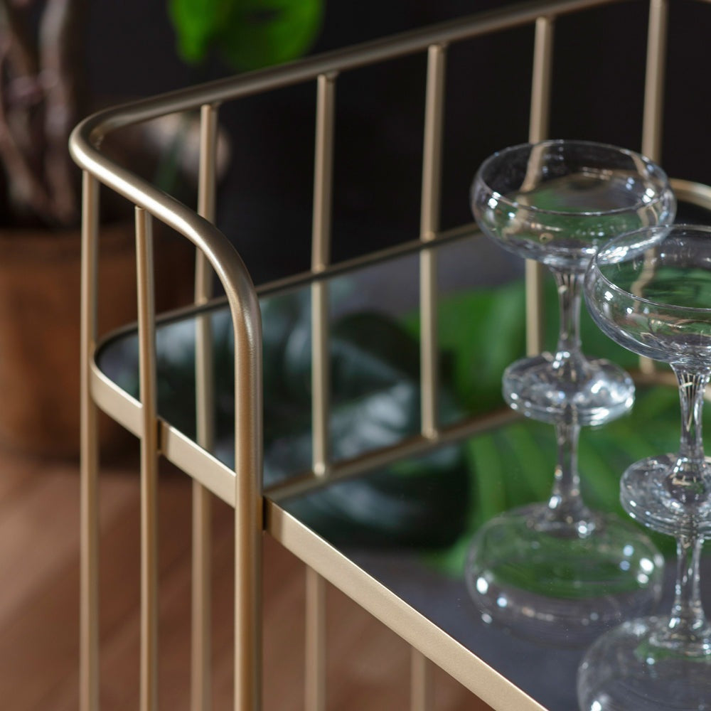 Product photograph of Gallery Interiors Verna Drinks Trolley from Olivia's.