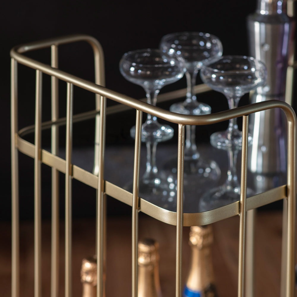 Product photograph of Gallery Interiors Verna Drinks Trolley from Olivia's.