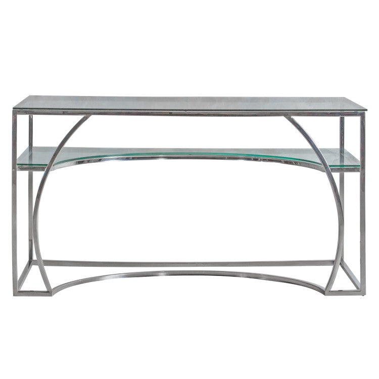 Product photograph of Gallery Interiors Parton Desk In Chrome from Olivia's.