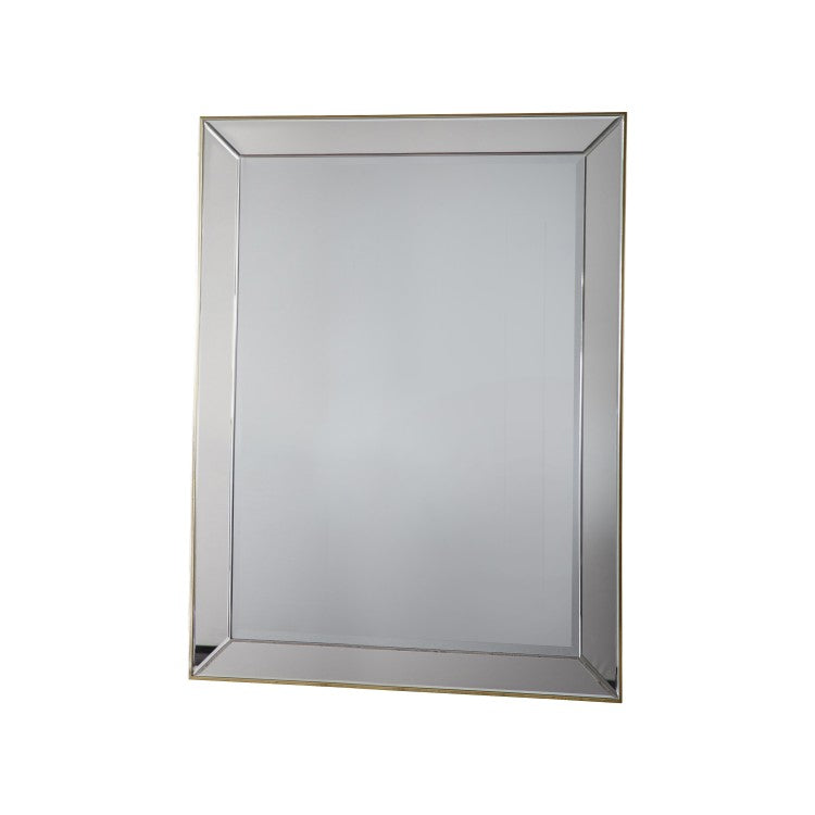 Product photograph of Gallery Interiors Petruth Mirror Gold Rectangle from Olivia's