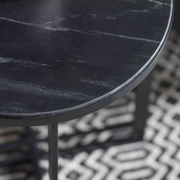 Product photograph of Gallery Interiors Necton Side Table In Black from Olivia's.