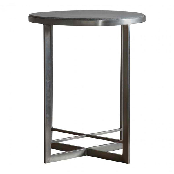 Product photograph of Gallery Interiors Necton Side Table In Silver from Olivia's