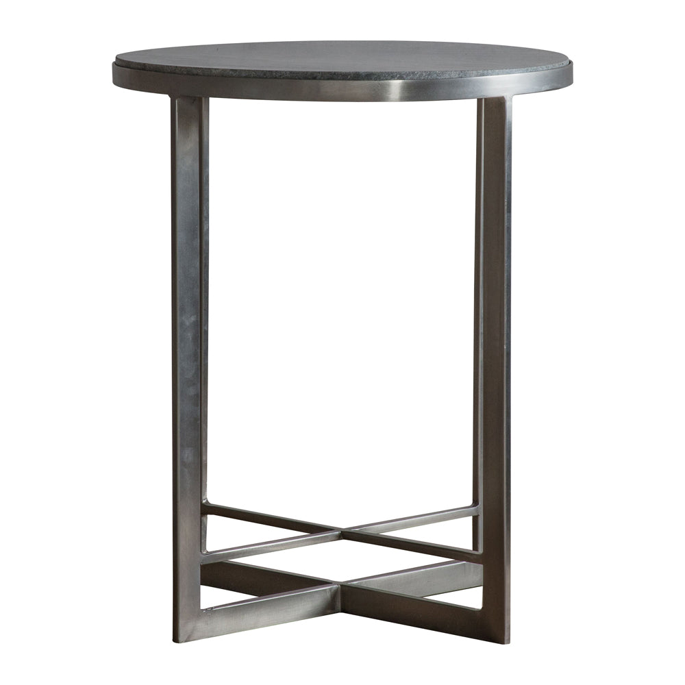 Product photograph of Gallery Interiors Necton Side Table In Silver from Olivia's.