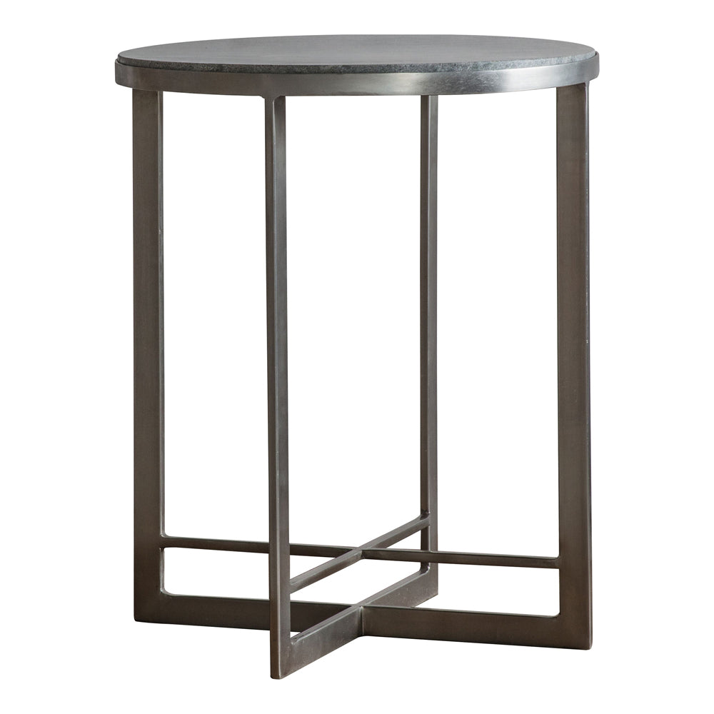 Product photograph of Gallery Interiors Necton Side Table In Silver from Olivia's.