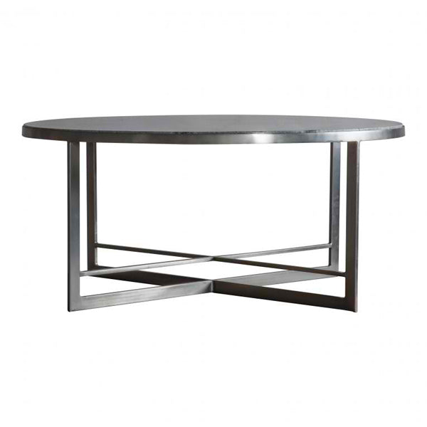 Product photograph of Gallery Interiors Necton Coffee Table In Silver from Olivia's
