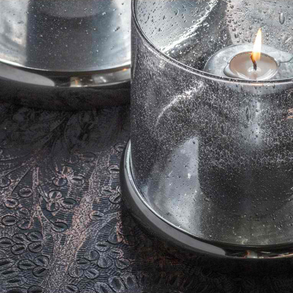 Product photograph of Gallery Interiors Candle Holder Viborg Silver Grey Small from Olivia's.