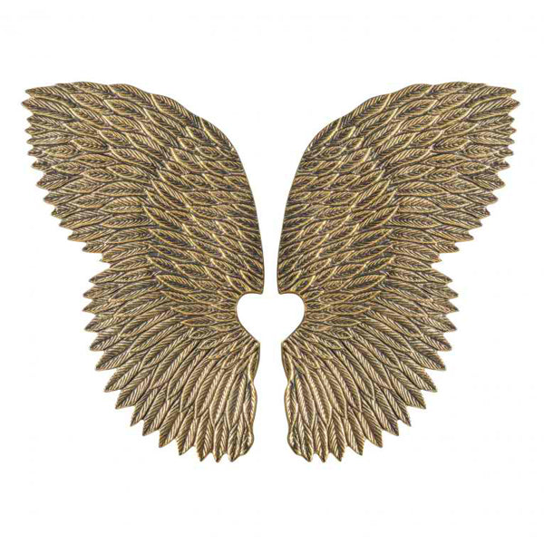 Product photograph of Gallery Interiors Paris Wings Sculpture In Antique Gold from Olivia's