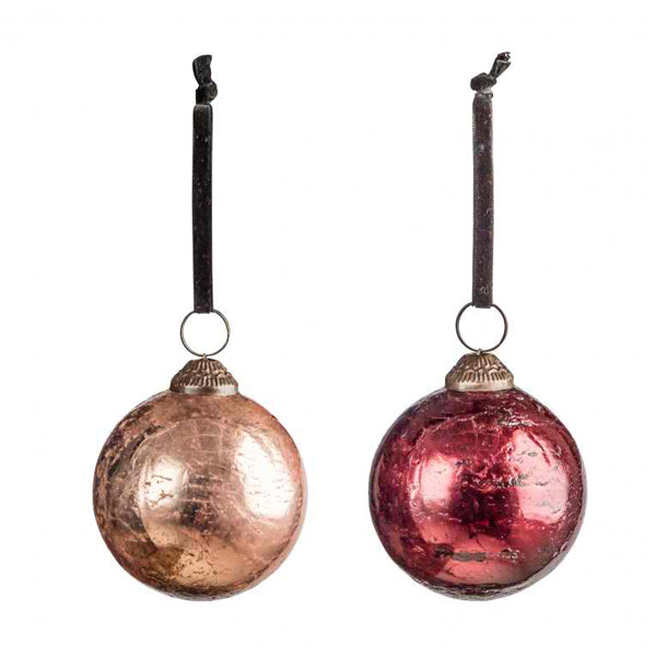 Product photograph of Gallery Interiors Set Of 2 Shepherd Berries Assorted Baubles - Discontinued from Olivia's