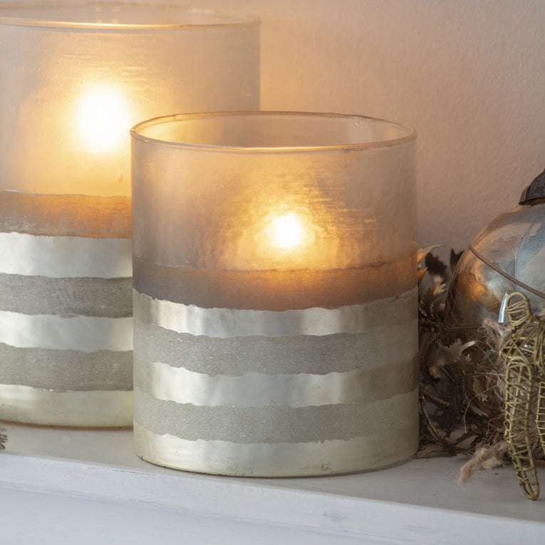 Product photograph of Gallery Interiors Candle Holder Poll Champagne Large from Olivia's.