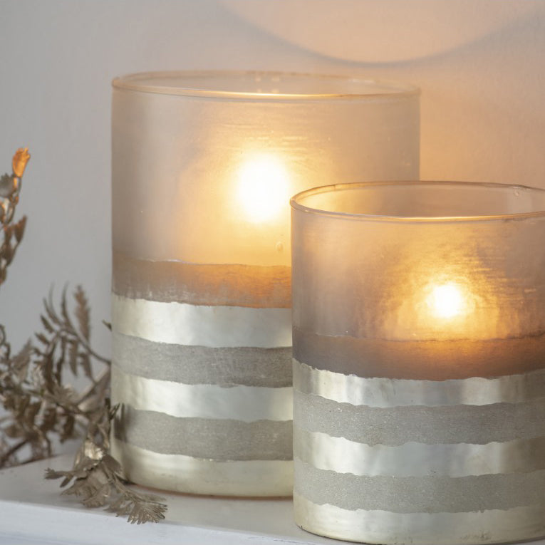 Product photograph of Gallery Interiors Candle Holder Poll Champagne Large from Olivia's.