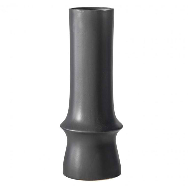 Product photograph of Olivia S Inca Dark Grey Vase from Olivia's