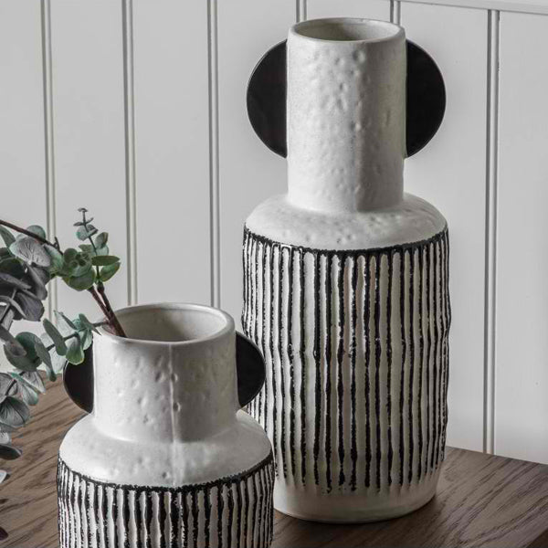 Product photograph of Gallery Interiors Seki Vase White Large from Olivia's