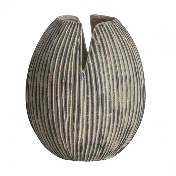 Product photograph of Gallery Interiors Kafue Vase Grey Small from Olivia's.