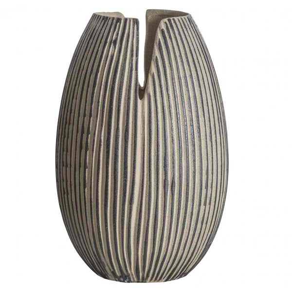 Product photograph of Gallery Interiors Kafue Vase Grey Small from Olivia's