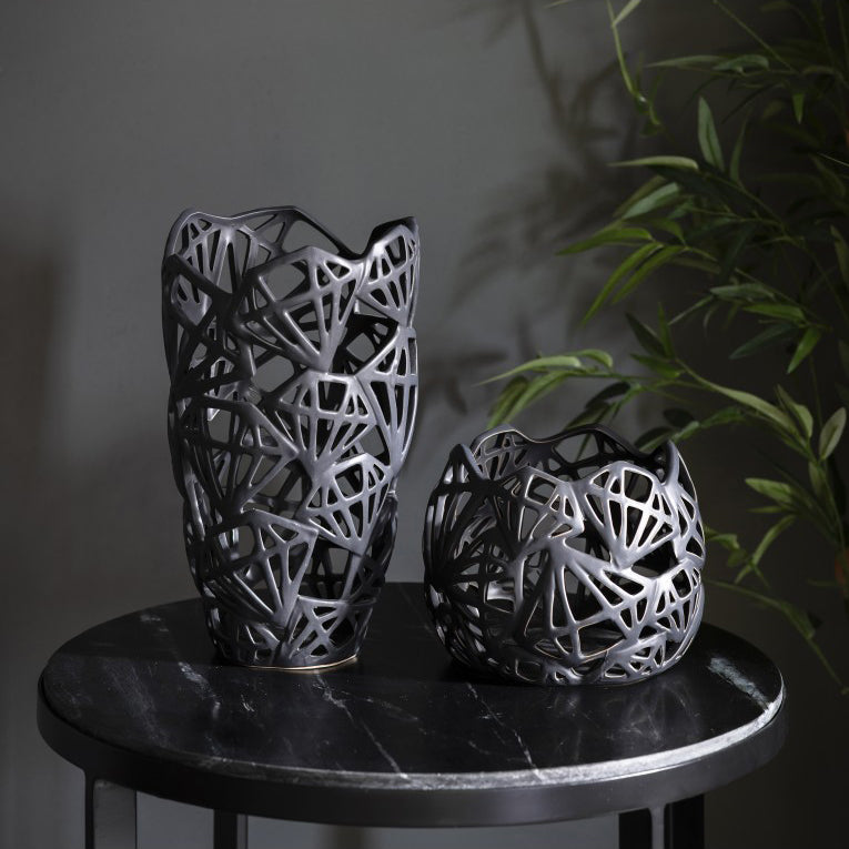 Product photograph of Gallery Interiors Jamba Vase Black Tall from Olivia's.