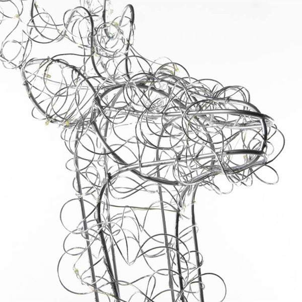 Product photograph of Gallery Interiors Bella 80 Led Deer In Silver from Olivia's.