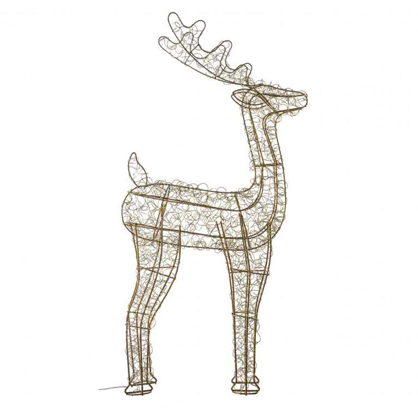 Product photograph of Gallery Interiors Bella 80 Led Deer In Gold from Olivia's