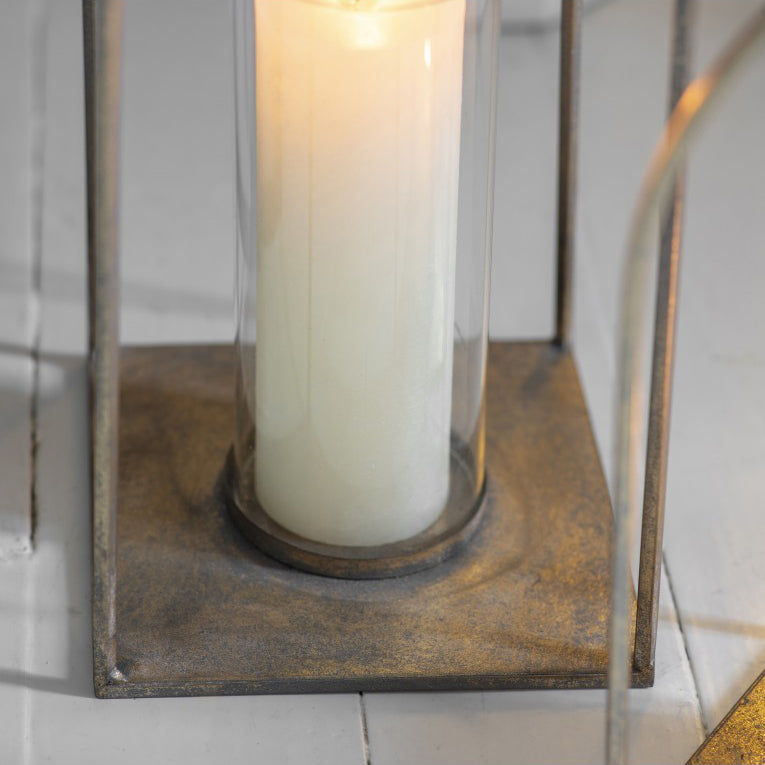 Product photograph of Gallery Interiors Alcora Antique Gold Lantern Antique Gold Large from Olivia's.