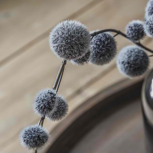 Product photograph of Gallery Interiors Set Of 6 Pale Grey Pom Pom Spray Outlet from Olivia's.