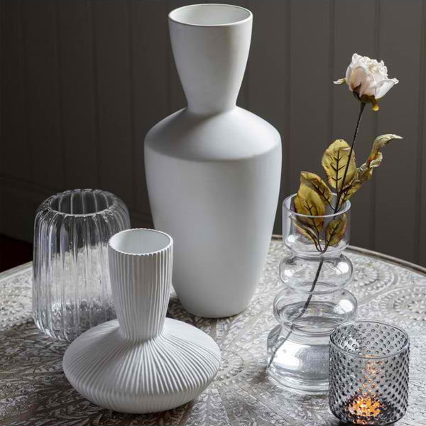 Product photograph of Gallery Interiors Naru Vase In White from Olivia's.