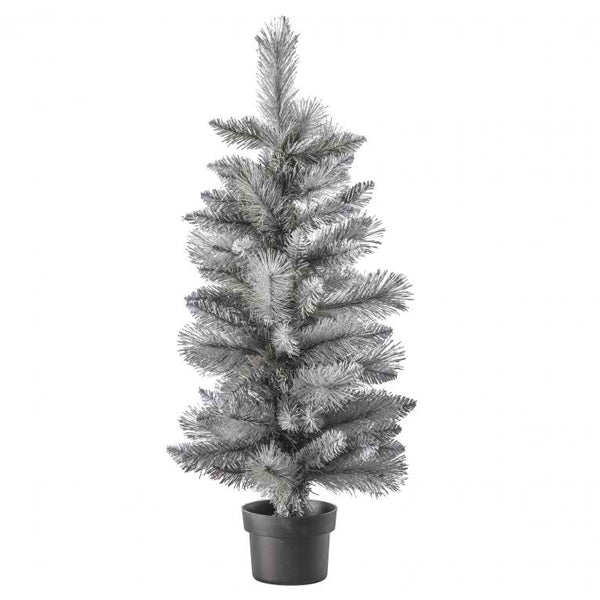 Product photograph of Gallery Interiors Christmas Flekke Potted Sparkly Pine Grey Small from Olivia's.