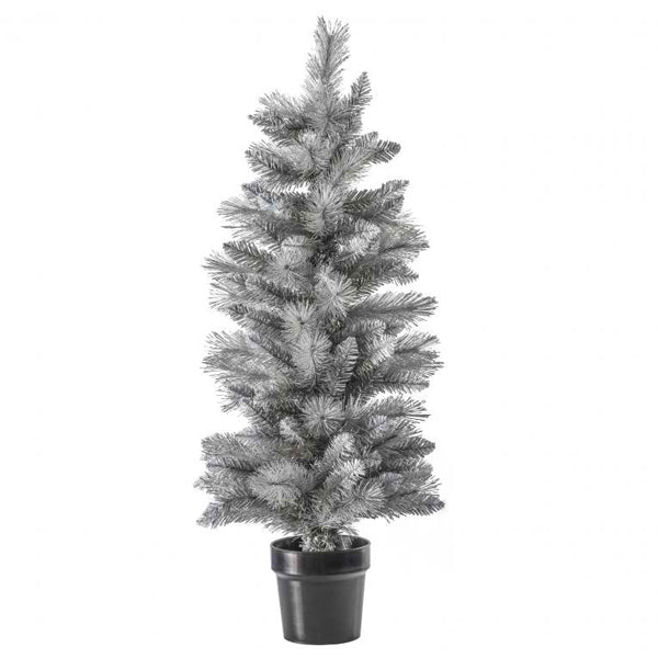 Product photograph of Gallery Interiors Christmas Flekke Potted Sparkly Pine Grey Medium from Olivia's.