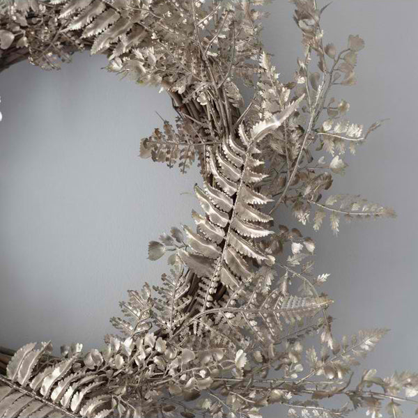 Product photograph of Gallery Interiors Morgan Delux Leaf Champagne Christmas Wreath Outlet from Olivia's.