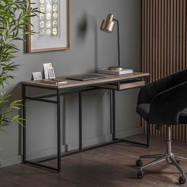 Product photograph of Gallery Interiors Forden Desk In Grey Outlet from Olivia's.