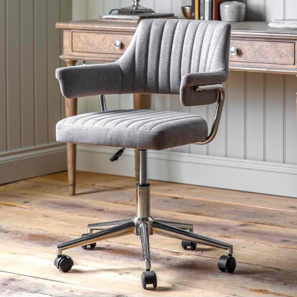 Product photograph of Gallery Interiors Mcintyre Armchair In Grey from Olivia's.